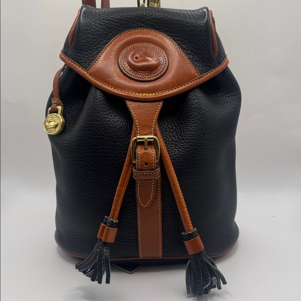 Vintage Dooney & Bourke All Weather Leather Backpack Drawstring
